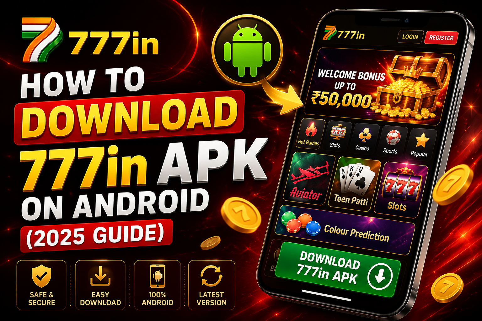 How to download the 777in APK on Android